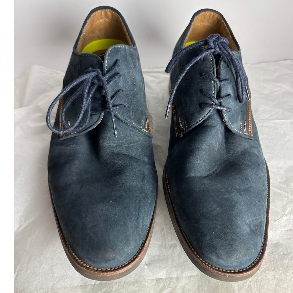 Florsheim Mens Navy Blue Suede Leather Comfortech Oxfords Dress Shoes 9M